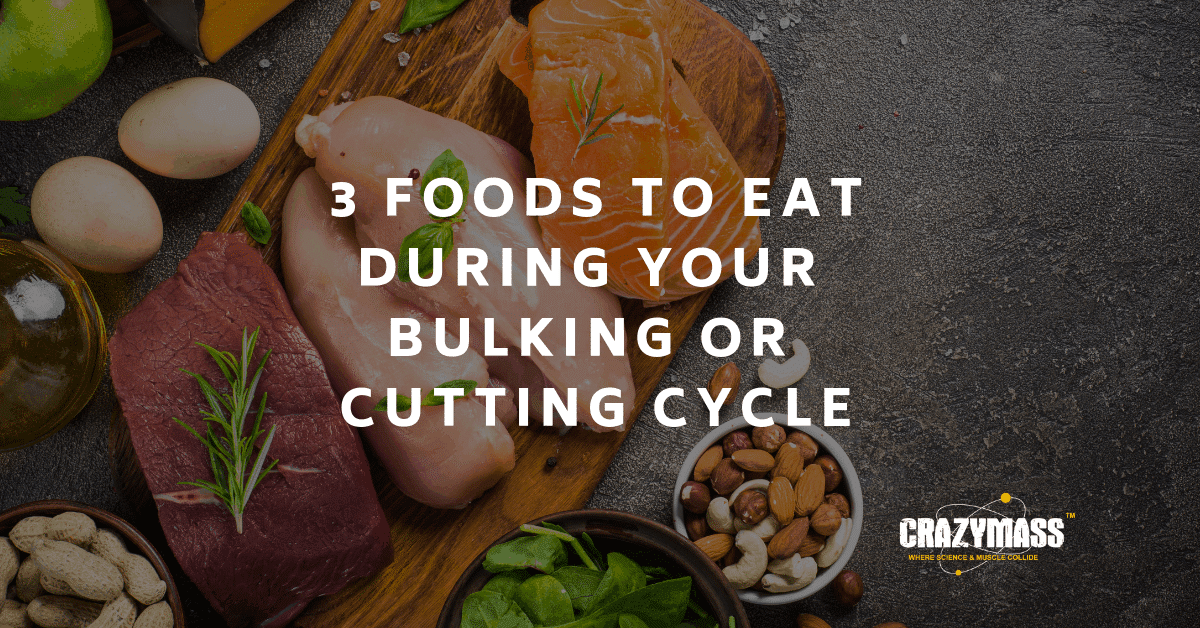 3 Foods to Eat During Your Bulking or Cutting Cycle CrazyMass Stacks